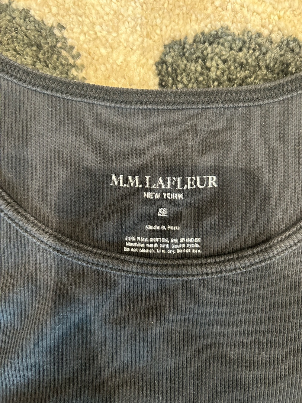MM Lafleur Paige Classic Black Ribbed Tank- Small